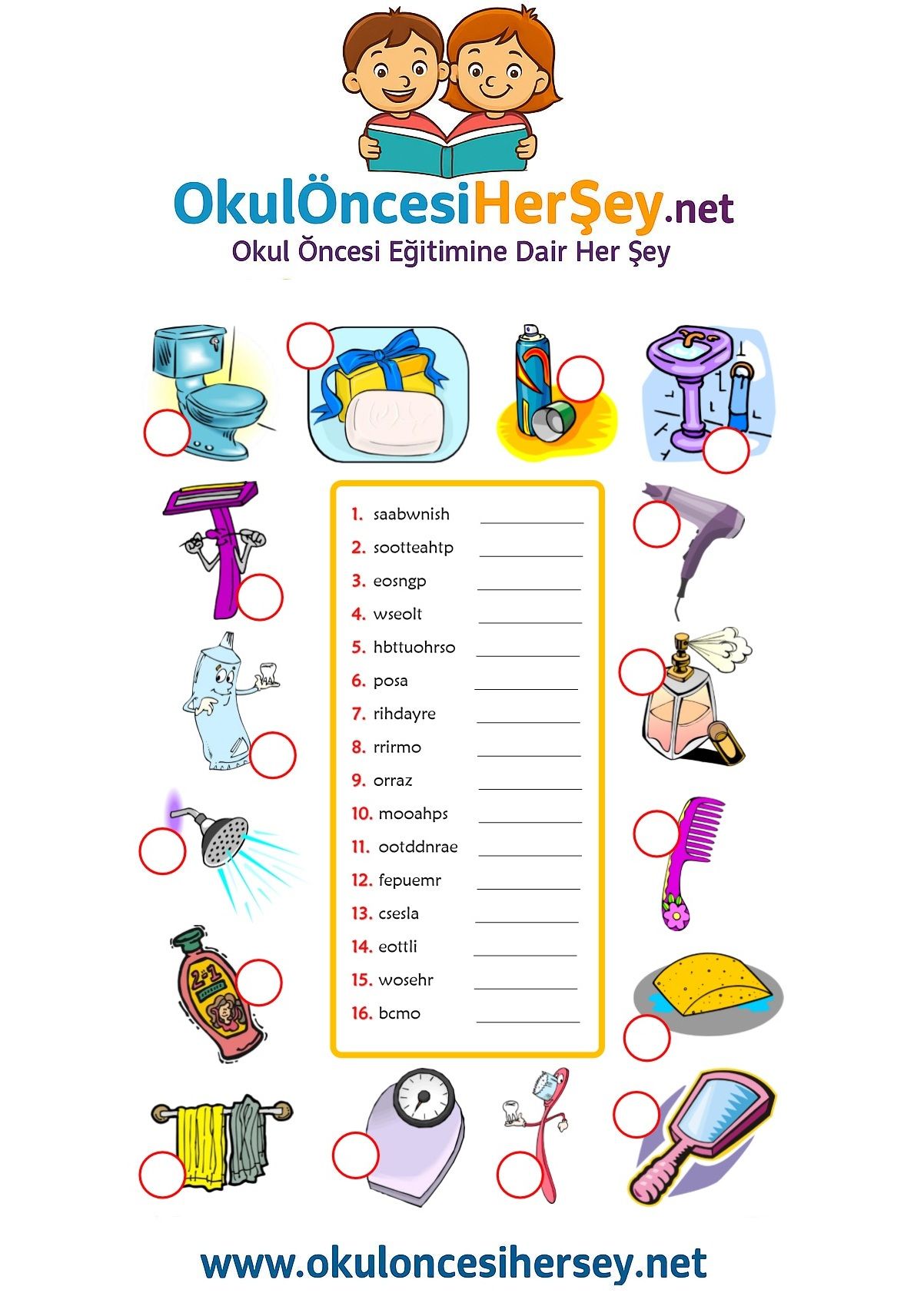 Çocuklar İçin   Karışık Harfleri Düzelt  