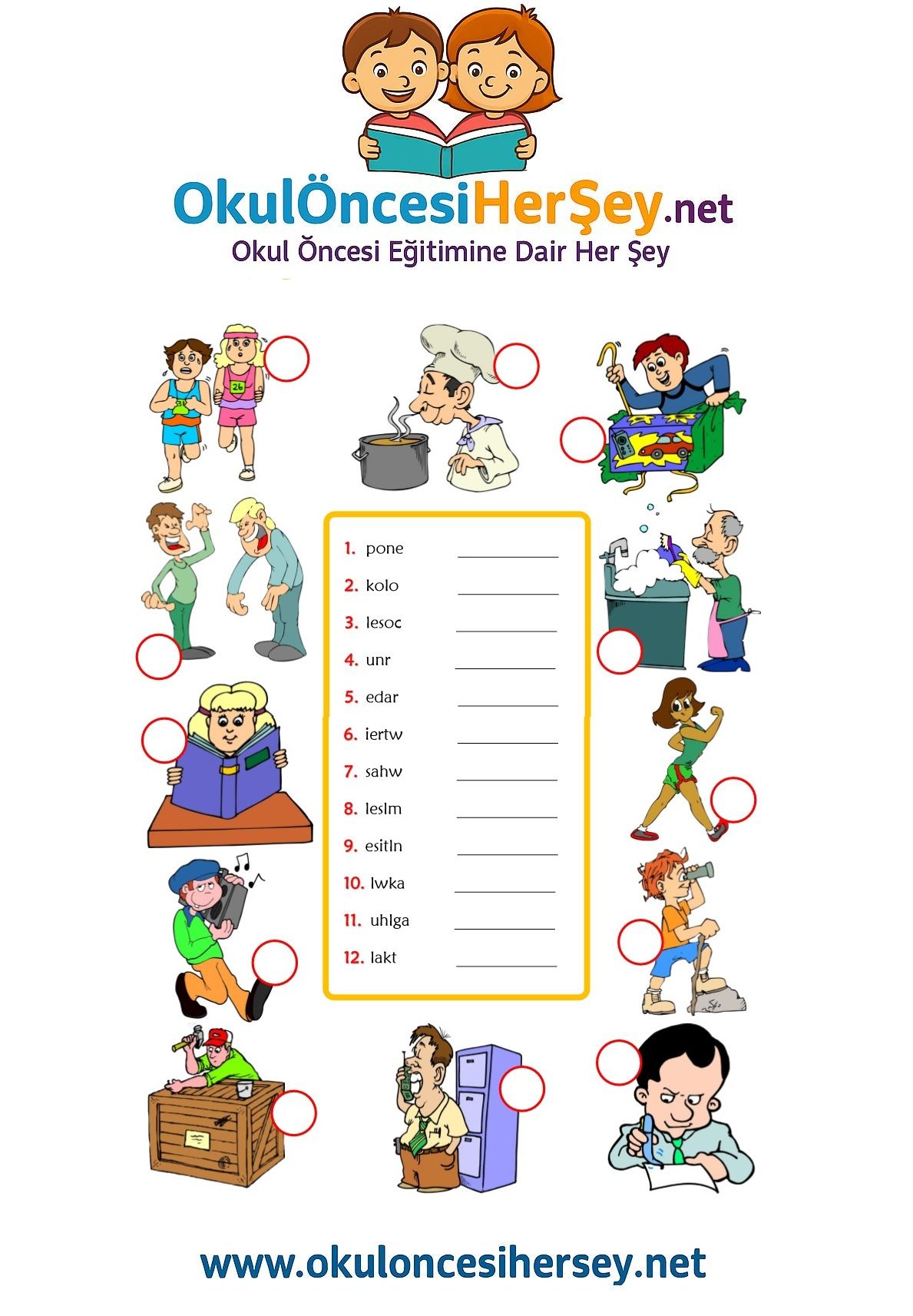 Çocuklar İçin   Karışık Harfleri Düzelt  