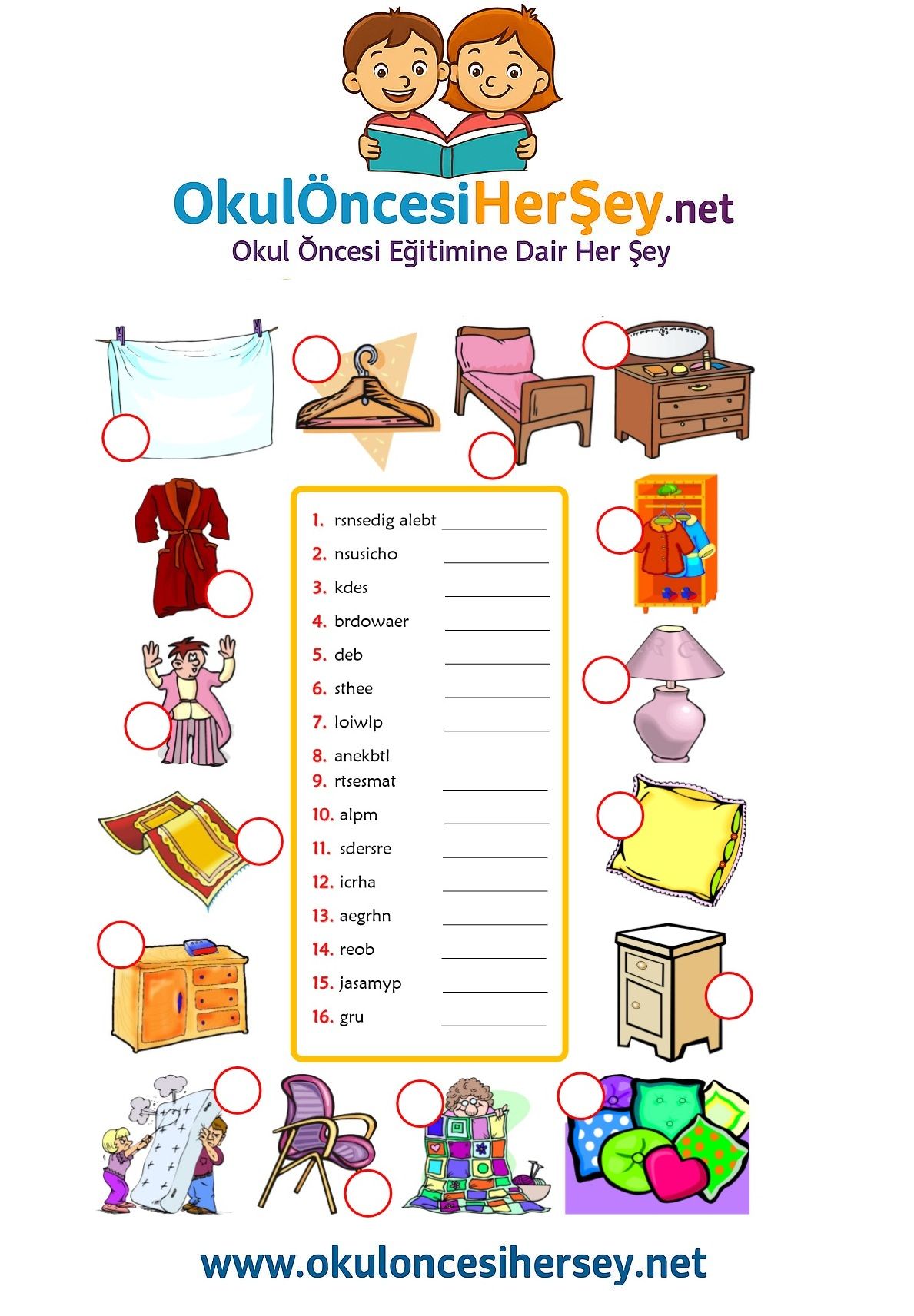 Çocuklar İçin   Karışık Harfleri Düzelt  