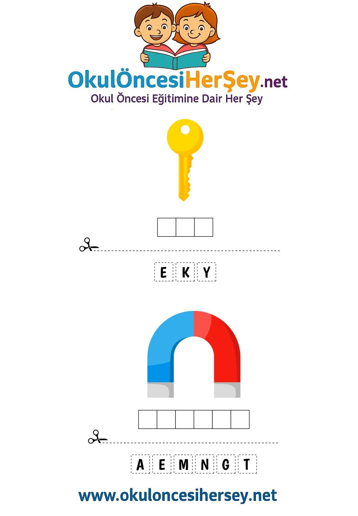Çocuklar İçin   Karışık Harfleri Düzenle  