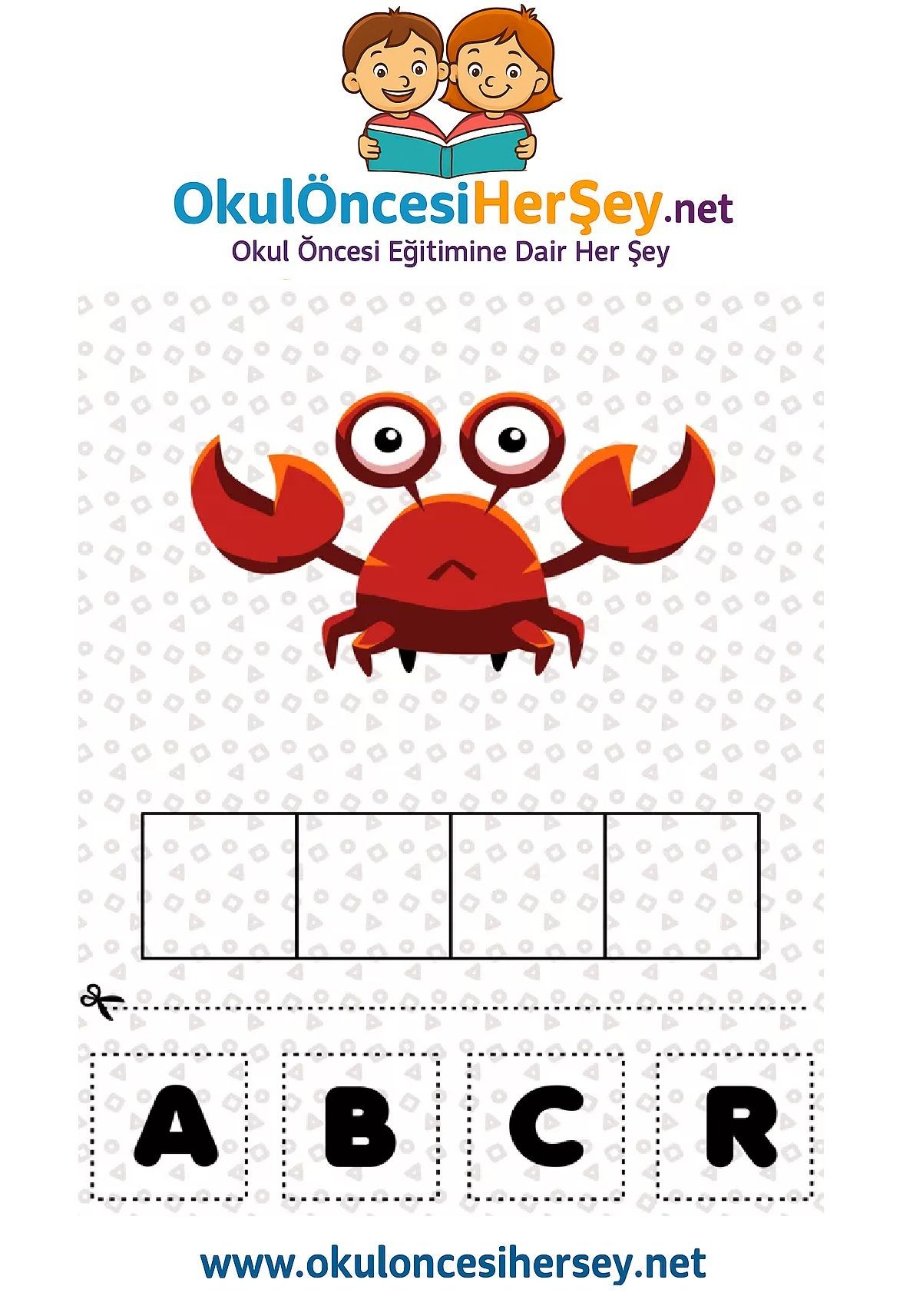 Çocuklar İçin   Karışık Harfleri Düzenle  