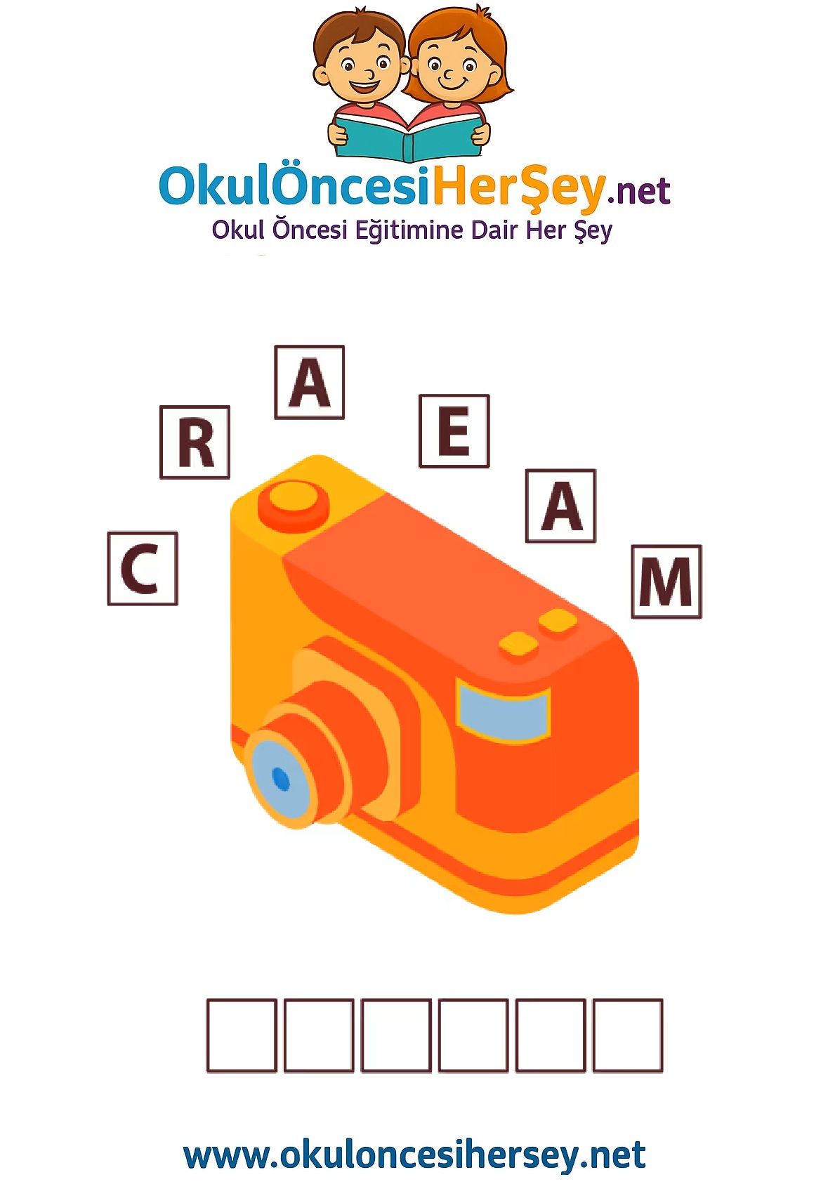 Çocuklar İçin   Karışık Harfleri Düzenle  
