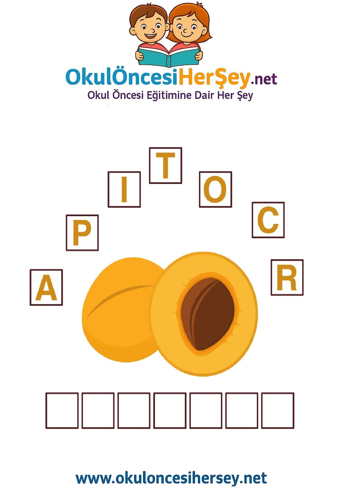 Çocuklar İçin   Karışık Harfleri Düzenle  