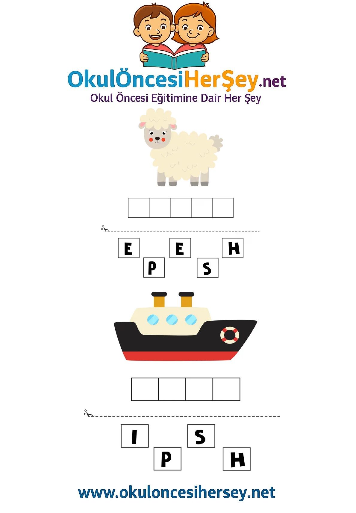 Çocuklar İçin   Karışık Harfleri Düzenle  