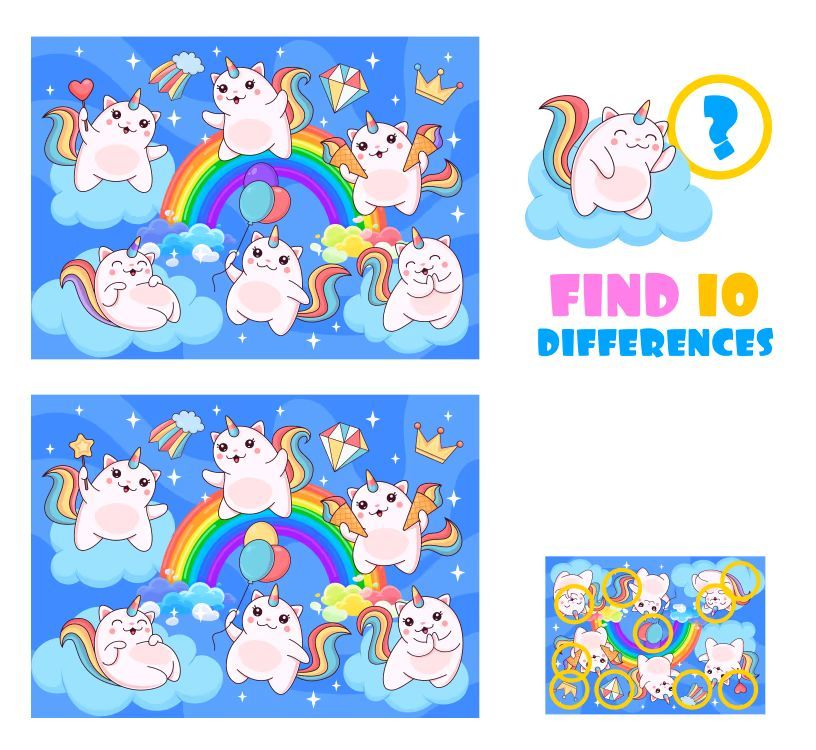 İki Resim Arasındaki 10 Farkı Bul