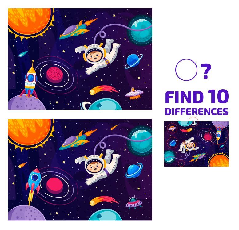 İki Resim Arasındaki 10 Farkı Bul