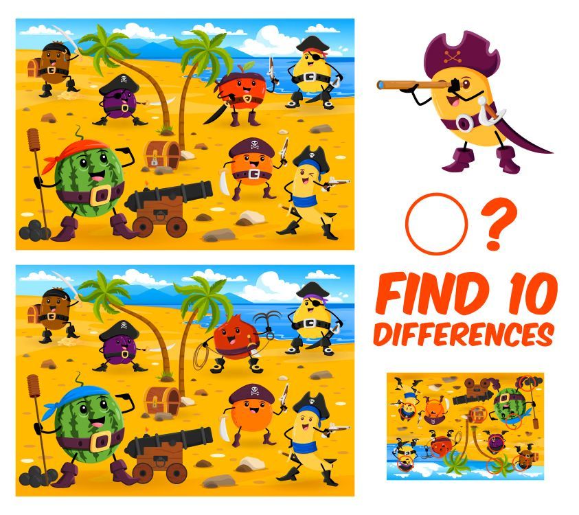 İki Resim Arasındaki 10 Farkı Bul