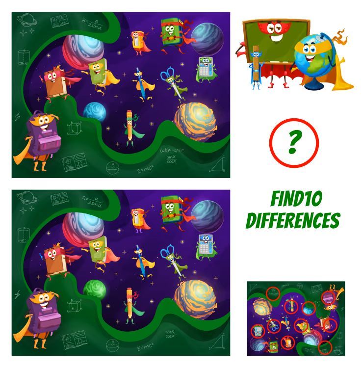 İki Resim Arasındaki 10 Farkı Bul