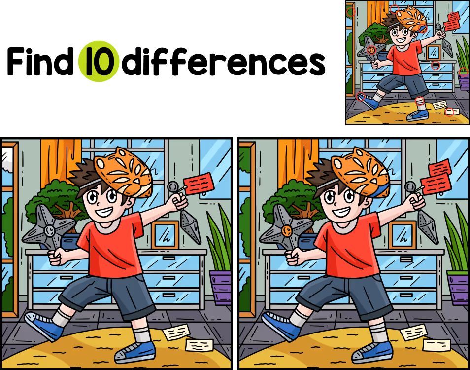 İki Resim Arasındaki 10 Farkı Bul