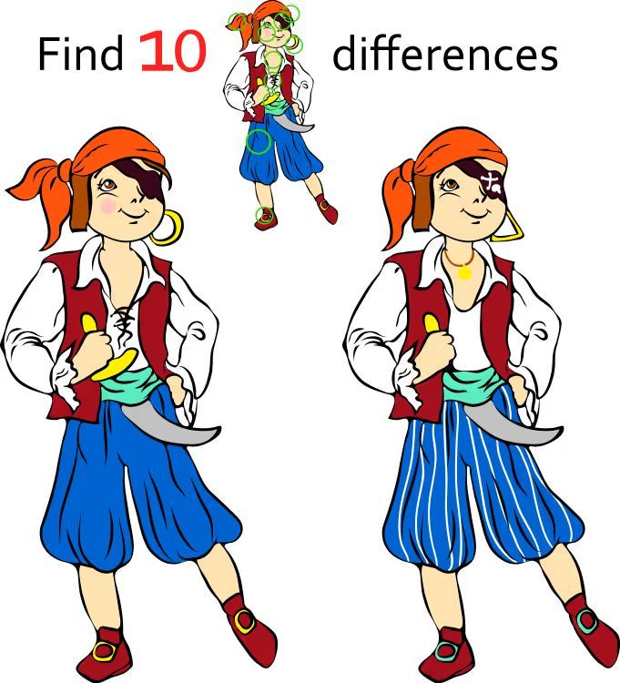 İki Resim Arasındaki 10 Farkı Bul