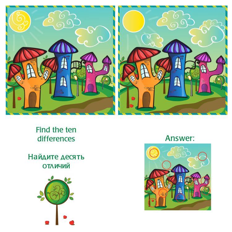 İki Resim Arasındaki 10 Farkı Bul