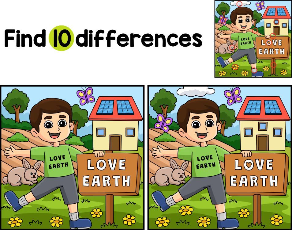 İki Resim Arasındaki 10 Farkı Bul