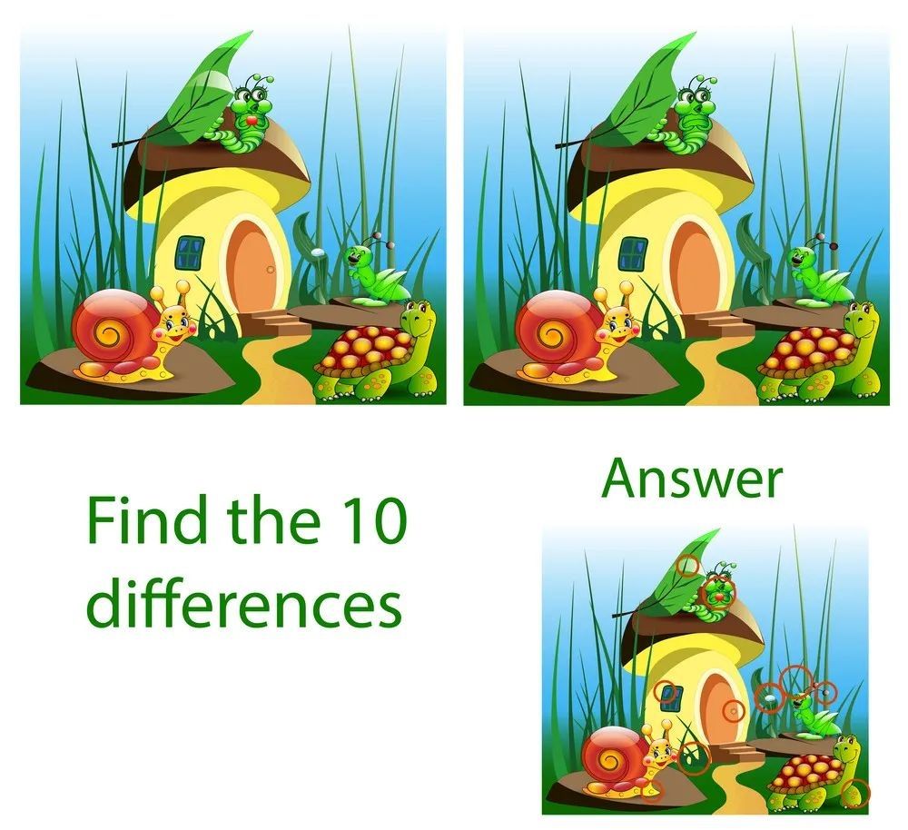 İki Resim Arasındaki 10 Farkı Bul