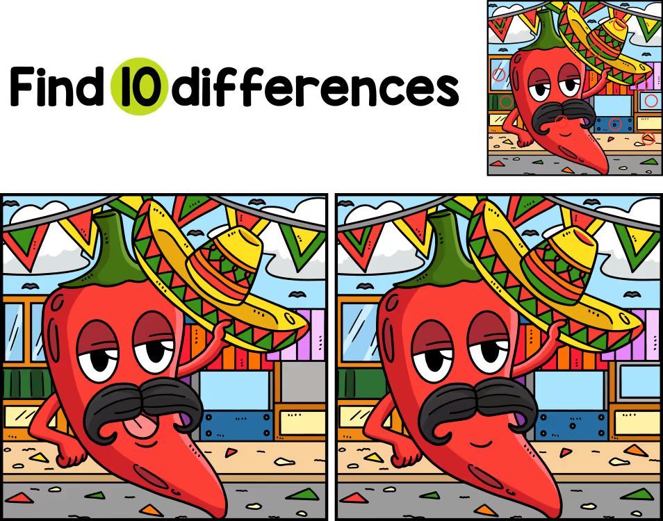 İki Resim Arasındaki 10 Farkı Bul