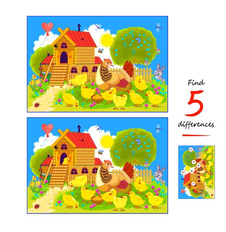 İki Resim Arasındaki 5 Farkı Bul