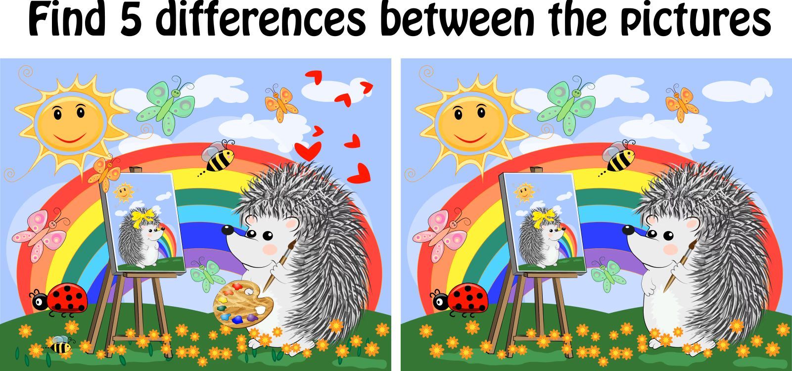 İki Resim Arasındaki 5 Farkı Bul