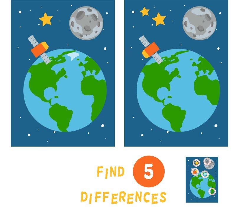 İki Resim Arasındaki 5 Farkı Bul