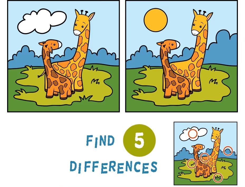 İki Resim Arasındaki 5 Farkı Bul