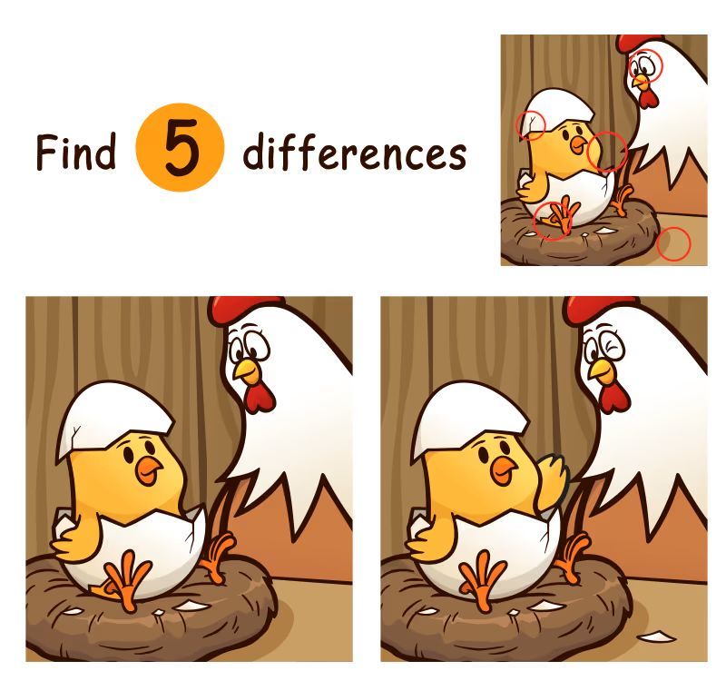 İki Resim Arasındaki 5 Farkı Bul