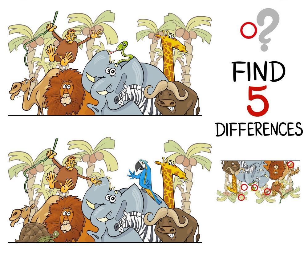 İki Resim Arasındaki 5 Farkı Bul