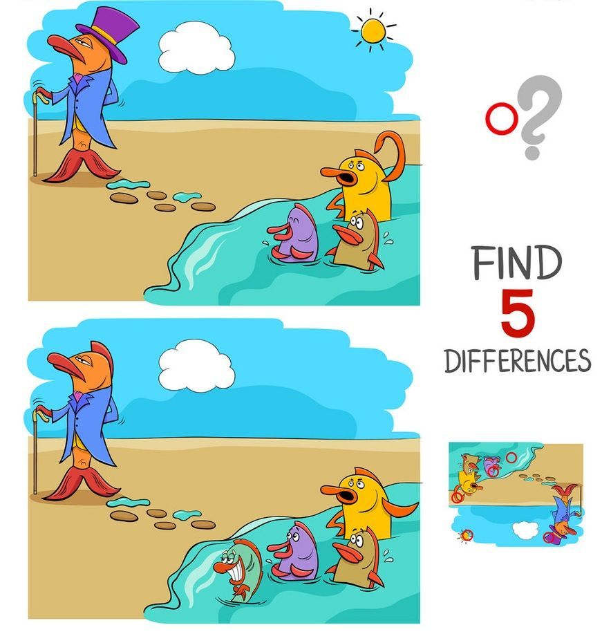 İki Resim Arasındaki 5 Farkı Bul