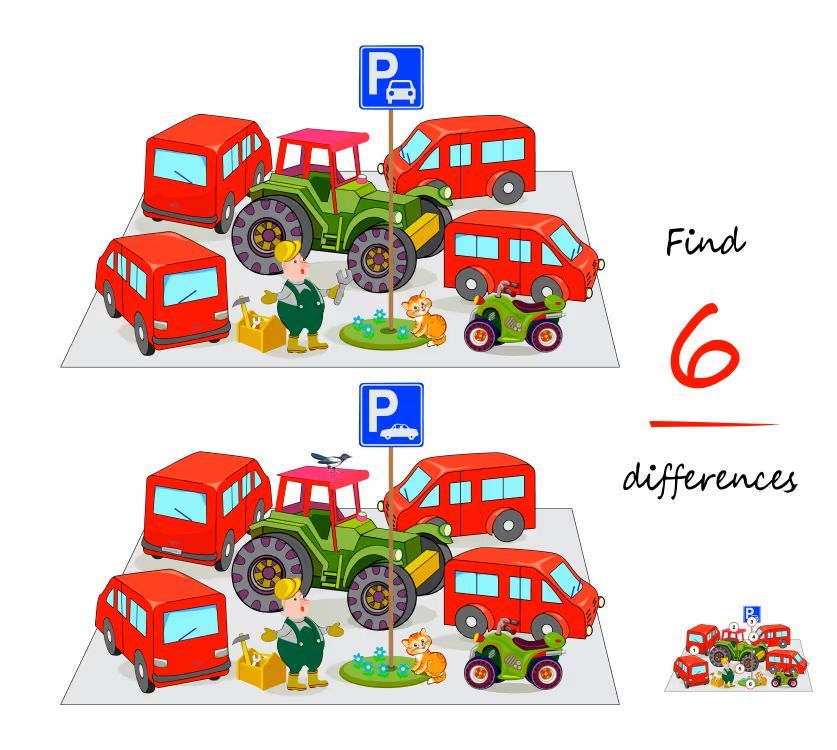 İki Resim Arasındaki 6 Farkı Bul