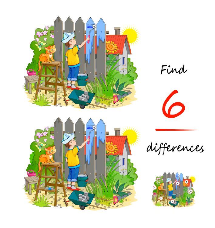 İki Resim Arasındaki 6 Farkı Bul