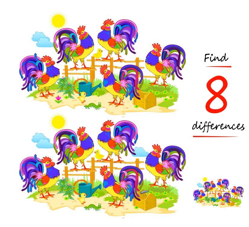 İki Resim Arasındaki 8 Farkı Bul