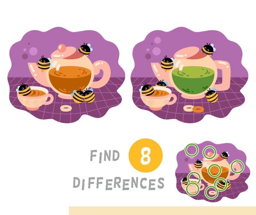 İki Resim Arasındaki 8 Farkı Bul